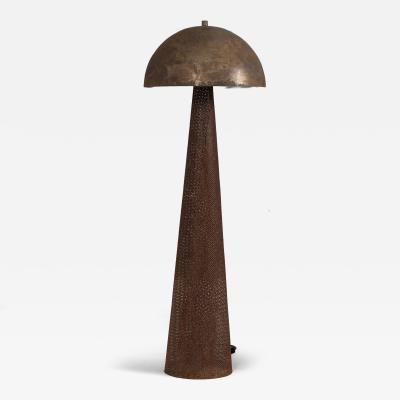 Midcentury French Rigitulle Tole Floor Lamp in the Manner of Mathieu Mat got