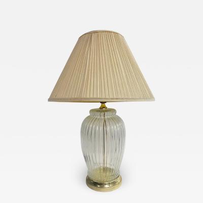 Midcentury Hollywood Regency Style Glass Table Lamp
