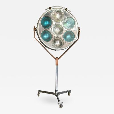 Midcentury Industrial Aluminium Surgeons Operating Theatre Floor Lamp