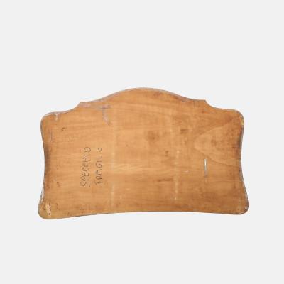 Midcentury Italian Grand Scale Horizontal Shaped Brass Overmantel Mirror 