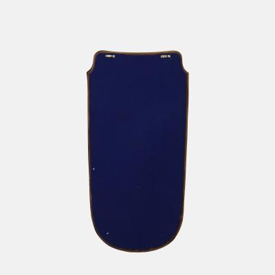 Midcentury Italian Grand Scale Shield Shaped Brass Mirror