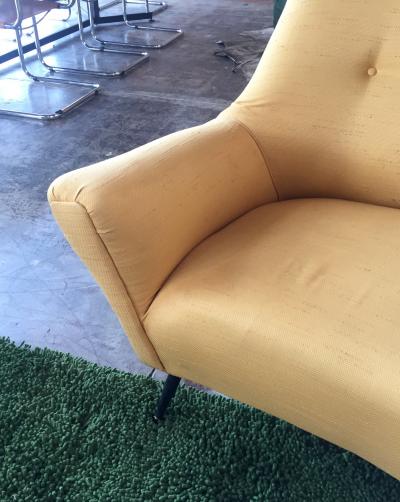 Midcentury Italian Large Curved Sofa 1950s