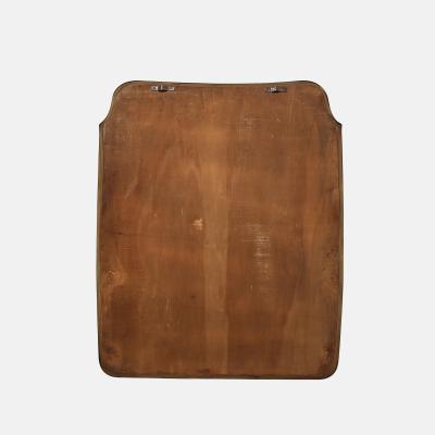 Midcentury Italian Modernist Large Shaped Brass Beveled Wall Mirror