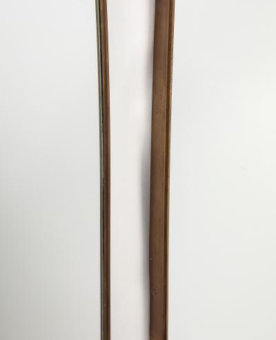 Midcentury Italian Modernist Pair of Large Scale Shaped Brass Mirrors