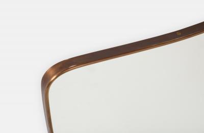 Midcentury Italian Modernist Shaped Brass Mirror