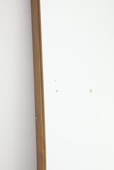 Midcentury Italian Modernist Shaped Brass Wall Mirror