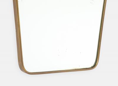 Midcentury Italian Modernist Shaped Brass Wall Mirror