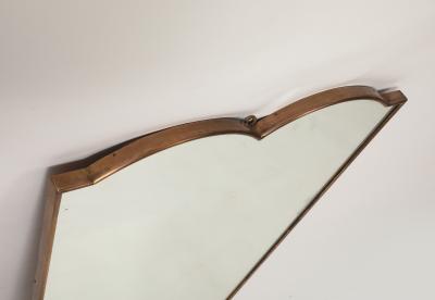 Midcentury Italian Shaped Brass Mirror