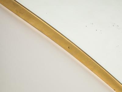 Midcentury Italian Shaped Brass Wall Mirror in Style of Gio Ponti