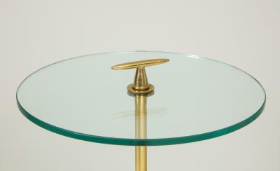 Midcentury Italian Table on Brass Tripod Base