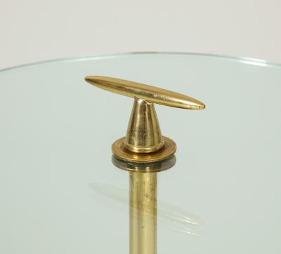 Midcentury Italian Table on Brass Tripod Base