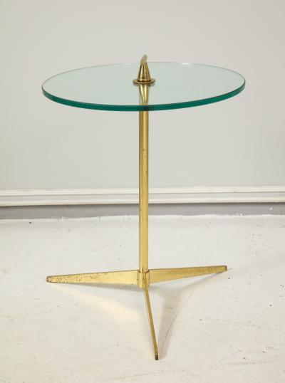Midcentury Italian Table on Brass Tripod Base