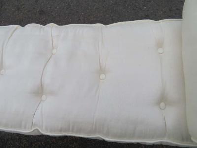 Midcentury Italian Wrought Iron Scroll Arm Bench