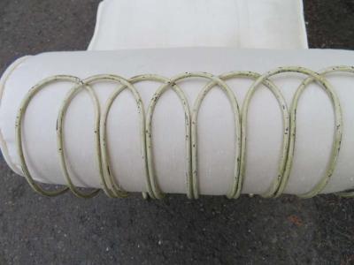 Midcentury Italian Wrought Iron Scroll Arm Bench