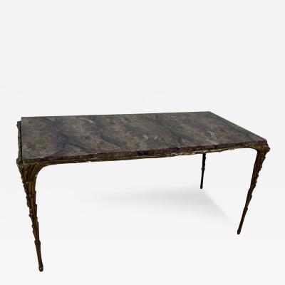 Midcentury Maison Bagues French Bronze Coffee Table 1970s