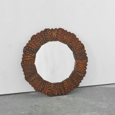 Midcentury Mirror in Carved Wood 1960s