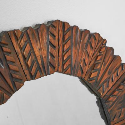 Midcentury Mirror in Carved Wood 1960s