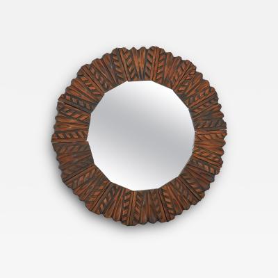 Midcentury Mirror in Carved Wood 1960s