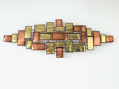 Midcentury Modern Metal Wall Sculpture