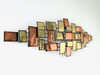 Midcentury Modern Metal Wall Sculpture