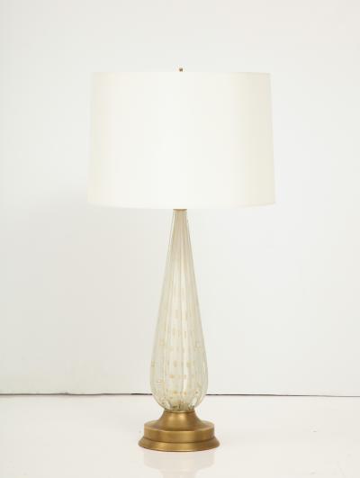 Midcentury Murano Glass Table Lamp with Gold Dust 