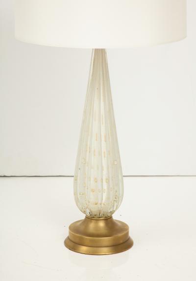 Midcentury Murano Glass Table Lamp with Gold Dust 