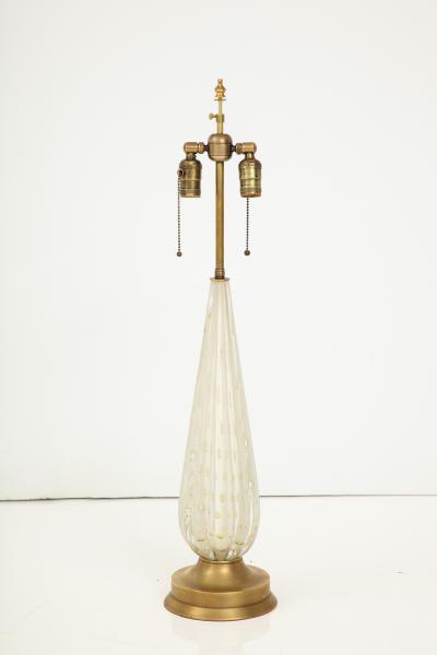 Midcentury Murano Glass Table Lamp with Gold Dust 
