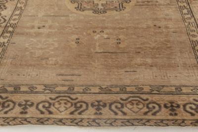 Midcentury Samarkand Brown Handwoven Wool Rug