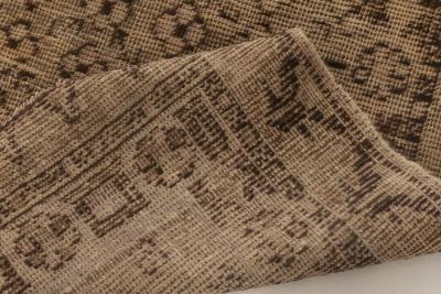 Midcentury Samarkand Handmade Wool Rug in Beige and Brown