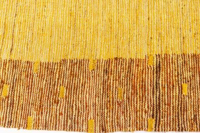 Midcentury Swedish Flat Weave Rug in Honey Yelllow