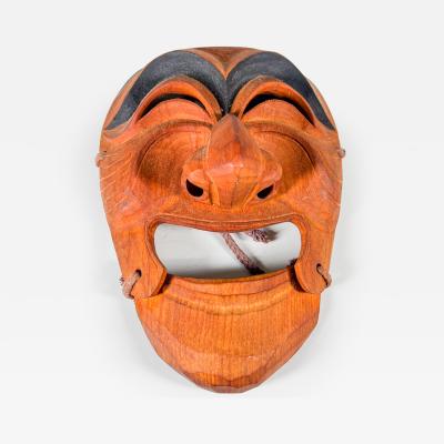 Midcentury Vintage Korean Hand Carved Theatre Old Man Mask