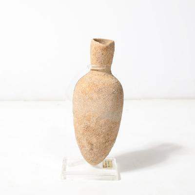 Middle Bronze Age Ancient Israel Terracotta Vessel on Lucite Museum Support