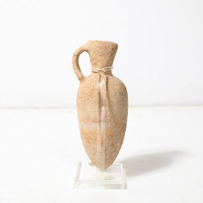 Middle Bronze Age Ancient Israel Terracotta Vessel on Lucite Museum Support