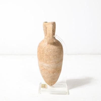 Middle Bronze Age Ancient Israel Terracotta Vessel on Lucite Museum Support