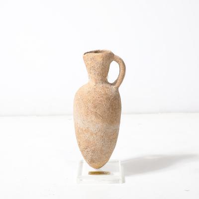 Middle Bronze Age Ancient Israel Terracotta Vessel on Lucite Museum Support