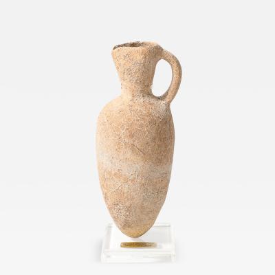Middle Bronze Age Ancient Israel Terracotta Vessel on Lucite Museum Support
