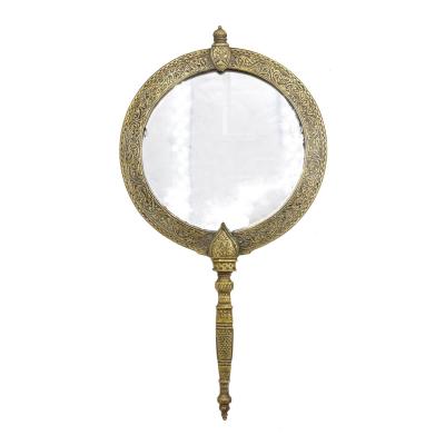 Middle Eastern Brass Hand Mirrror