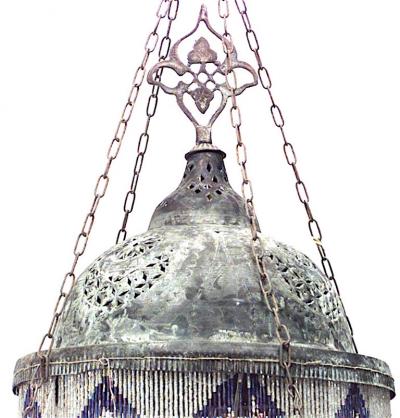 Middle Eastern Moorish Style Filigree Chandelier