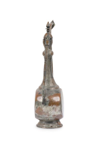 Middle Eastern Moorish Style Silver and Copper Ewer