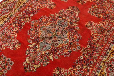Middle Eastern Persian Red Blue and Beige Rug