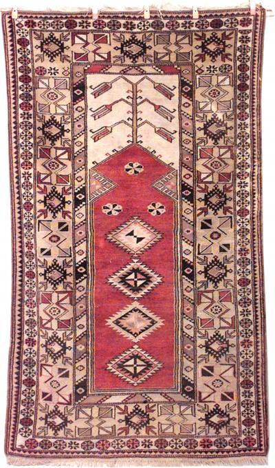 Middle Eastern Persian Wool Prayer Rug