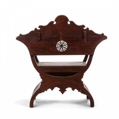 Middle Eastern Savonarola Style Arm Chair