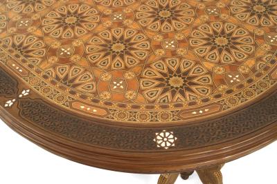 Middle Eastern Syrian Carved Fretwork Dining Table