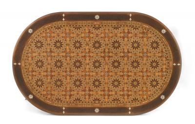 Middle Eastern Syrian Carved Fretwork Dining Table