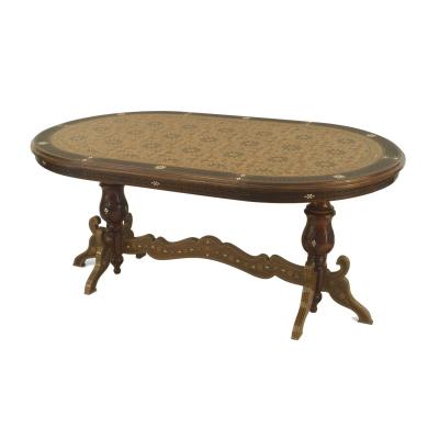 Middle Eastern Syrian Carved Fretwork Dining Table