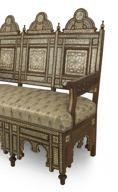 Middle Eastern Syrian Walnut Settee