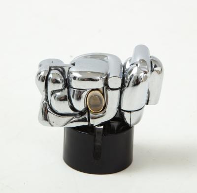 Miguel Ortiz Berrocal Miguel Berrocal La Mini Maria Nickel Plated Puzzle Sculpture Box and Book
