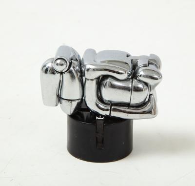Miguel Ortiz Berrocal Miguel Berrocal La Mini Maria Nickel Plated Puzzle Sculpture Box and Book