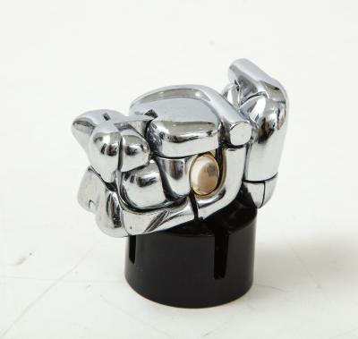 Miguel Ortiz Berrocal Miguel Berrocal La Mini Maria Nickel Plated Puzzle Sculpture Box and Book