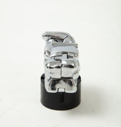 Miguel Ortiz Berrocal Miguel Berrocal La Mini Maria Nickel Plated Puzzle Sculpture Box and Book